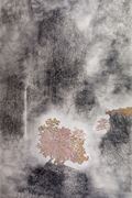 Zhi Guan, 2020, Red Trees in Autumn Mountains, Ink and colour on paper