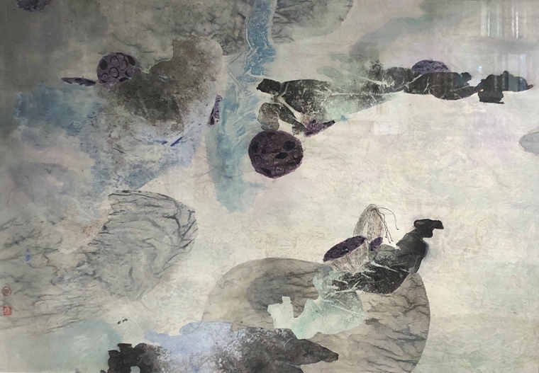 Yanping Yang, 1993, Winter Mist, 1993, Coloured ink on rice paper