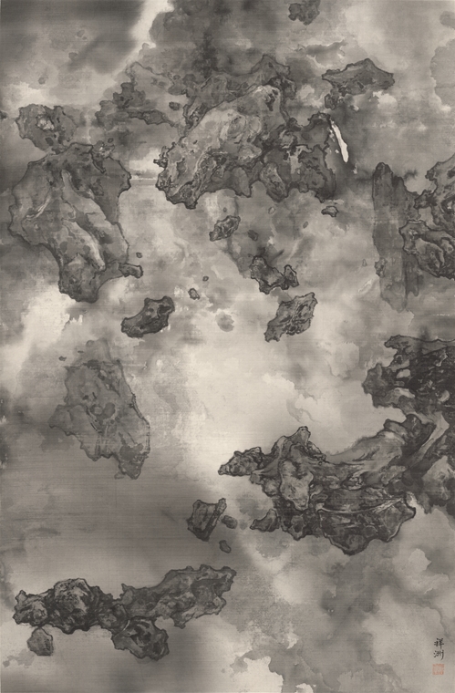Xiangzhou Tai, 2022, Celestial Phenomenon - Wandering around the Sky, Ink on paper