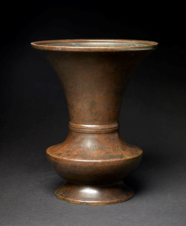 Japan, Edo Period (1615 - 1868) , Bronze Temple Flower Vase