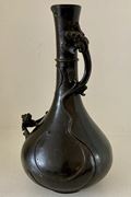 China, Late Ming Dynasty, c. 1600, Bronze Dragon Vase