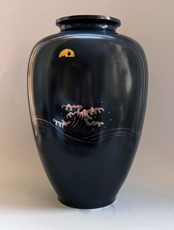 Japan, Meiji period, c. 1890 , Mixed Metal Flower Vase  