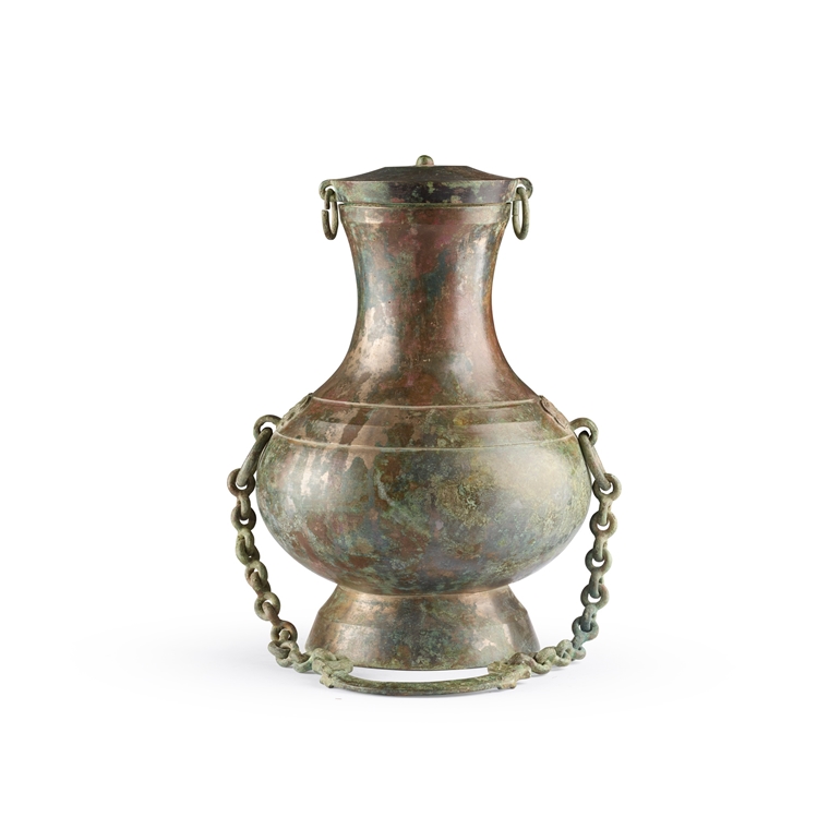  China, Han dynasty, 206 BC - 220 AC, Bronze 'Hu' Wine Vessel
