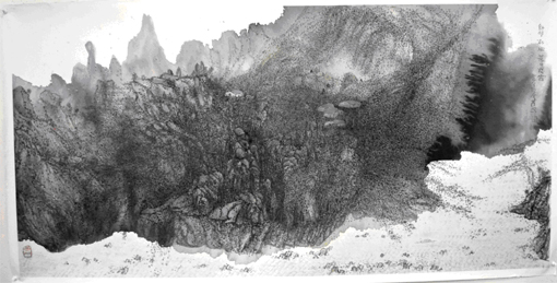 Withered Pines by Mountain Cliff