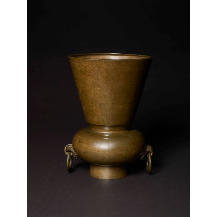 Bronze Temple Flower Vase
