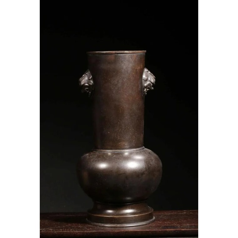 Yuan or Early Ming, 1368-1644, Bronze Flower Vase, Bronze