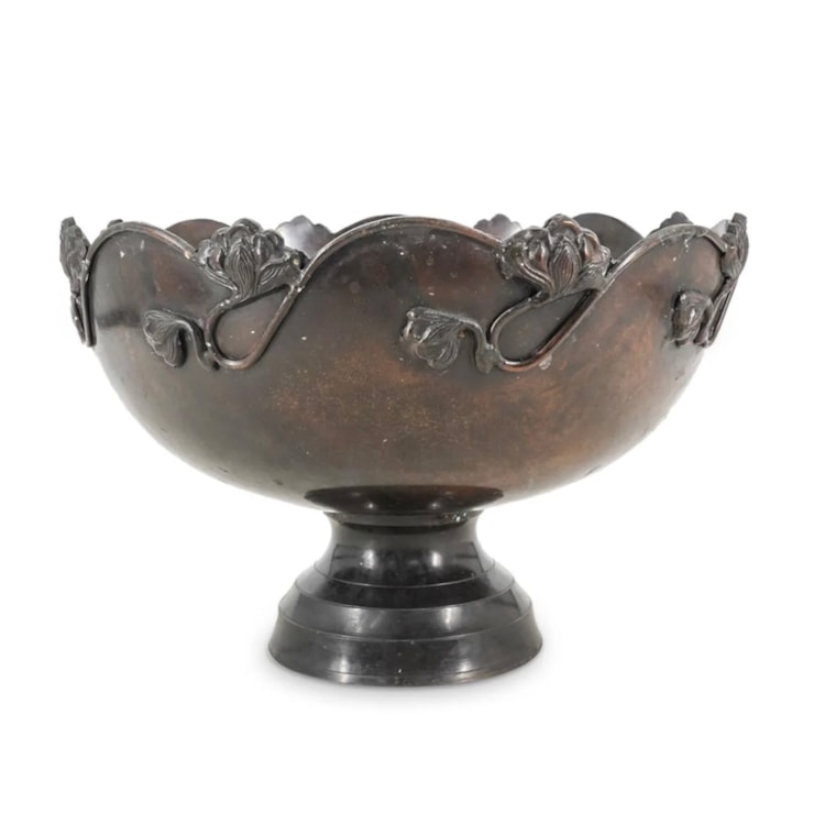 c. 1920, Japan, 20th century, Bronze Basin
