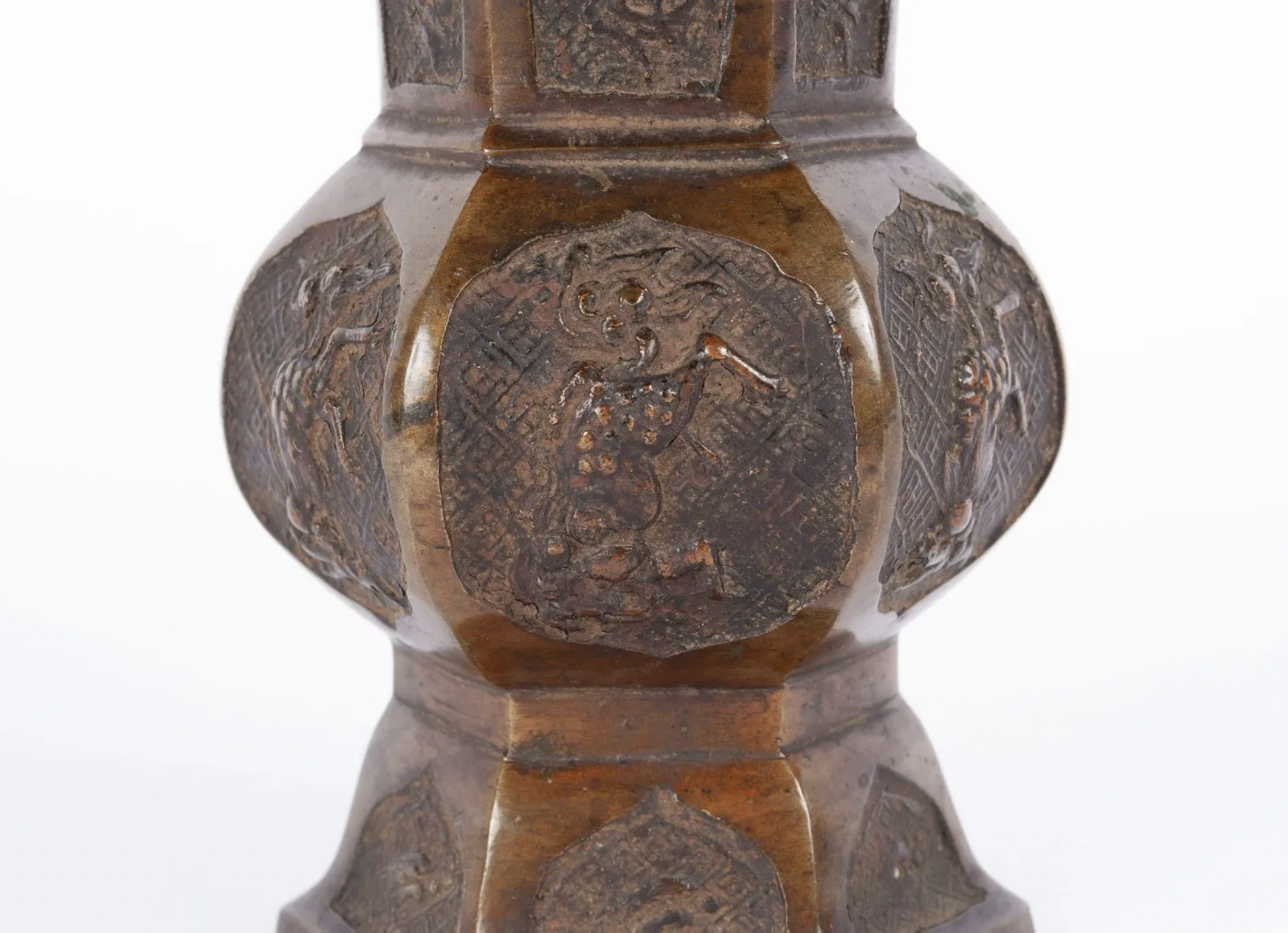 17th - 18th century, Japan, Edo period or earlier, 17th century, Bronze Flower Vessel, Bronze