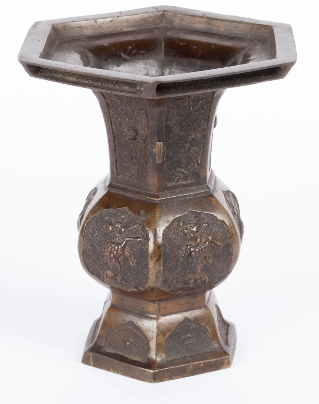 17th - 18th century, Japan, Edo period or earlier, 17th century, Bronze Flower Vessel, Bronze