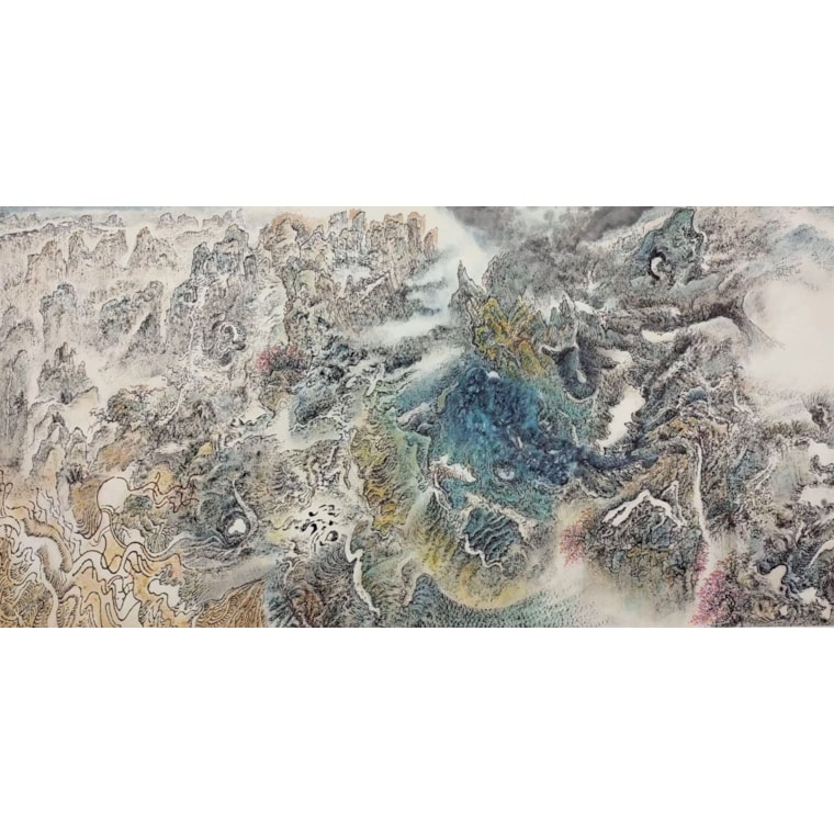 Kui Ting Leung, 2020, Beyond the Range, Ink and colour on paper