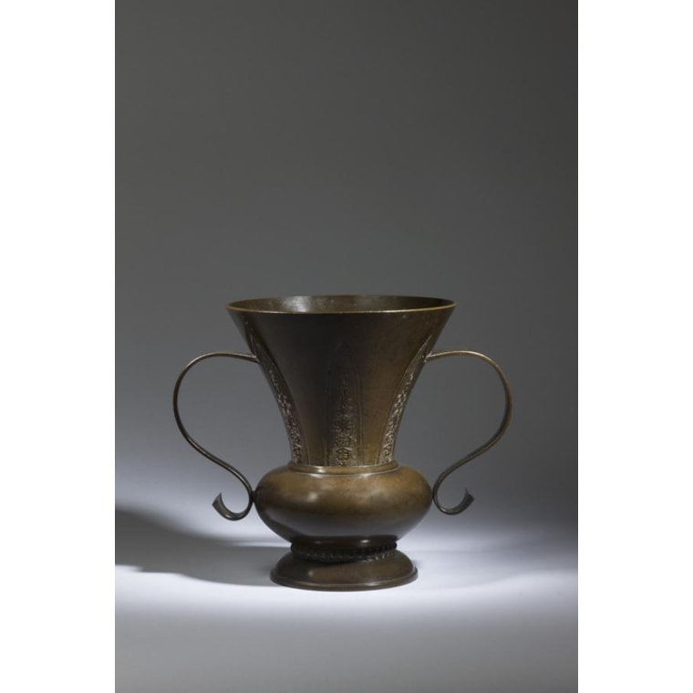 Bronze Temple Flower Vase