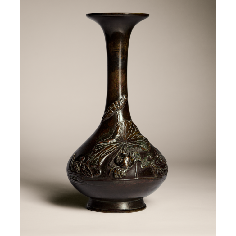 Japan, Edo period, 18th century, Bronze Flower Vessel, Bronze