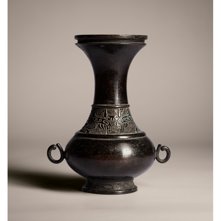 japan, Edo period, Bronze Flower Vessel, Bronze