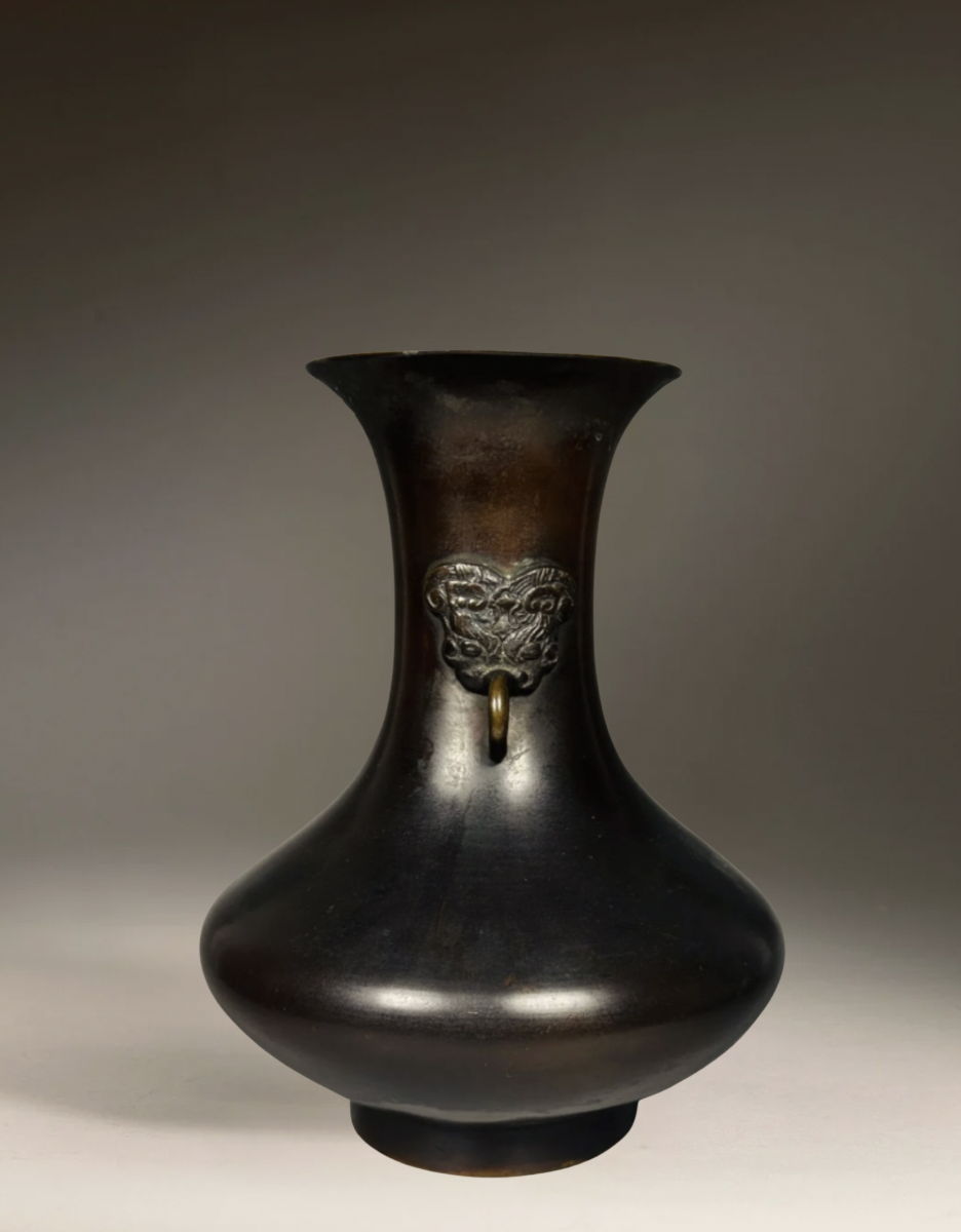 japan, Edo period, Bronze Flower Vase, Bronze
