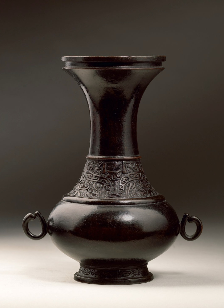 japan, Edo period, Bronze Flower Vessel, Bronze
